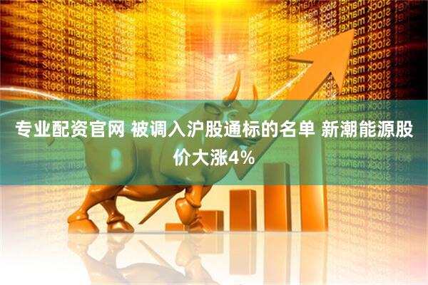 专业配资官网 被调入沪股通标的名单 新潮能源股价大涨4%